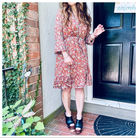 PARIS Floral Fabulous Tiered Midi Dress - Picture 4 of 6